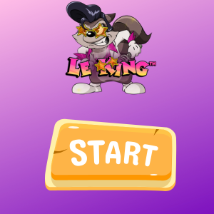 Le King logo with a start button underneath.